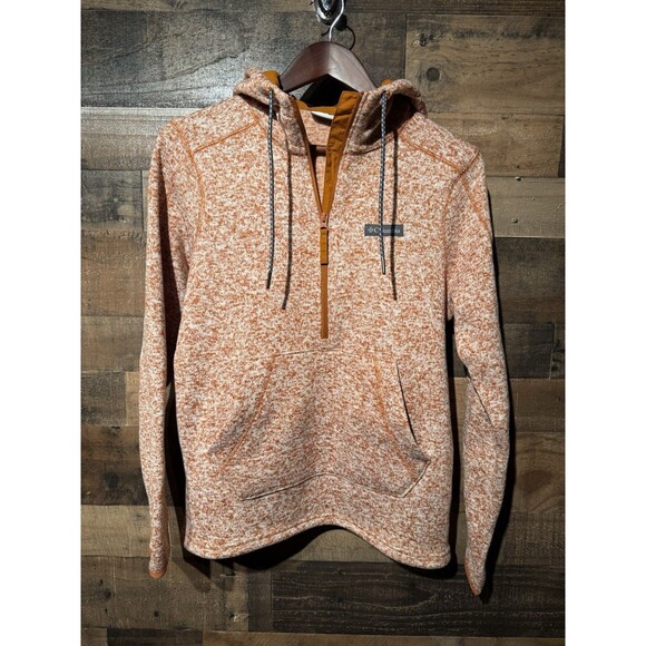 NEW! COLUMBIA - SWEATER WEATHER HOODED PULLOVER WARM COPPER SWEATER HALF ZIP - S - Picture 2 of 14